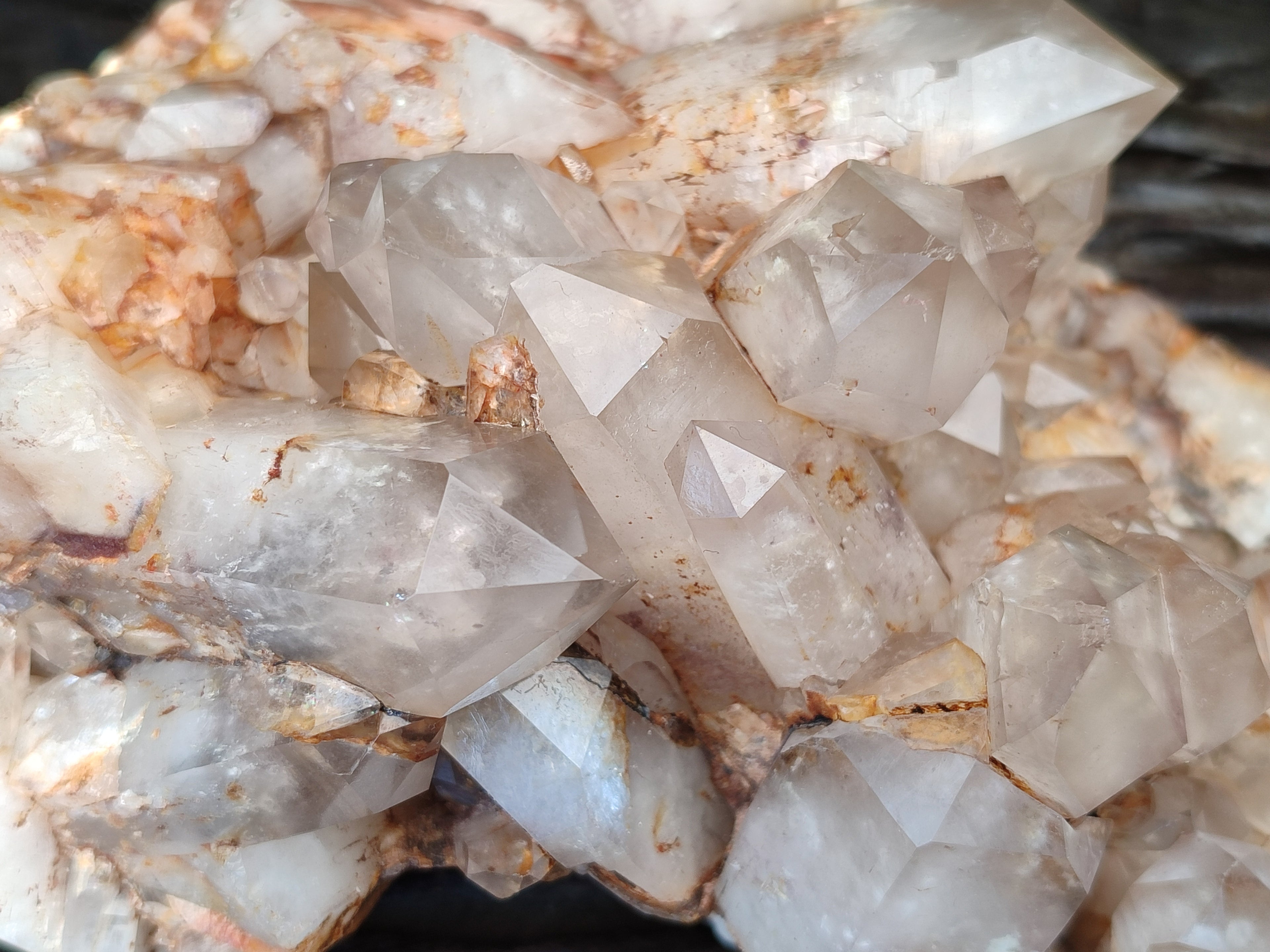 Polished On One Side Red Hematoid Quartz Clusters x 1 From Karoi, Zimbabwe - Toprock Gemstones and Minerals 