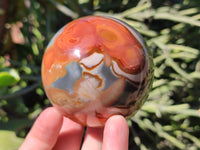 Polished Polychrome Jasper Spheres x 2 From Northwest Coast, Madagascar