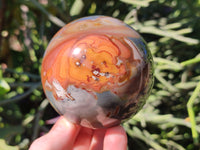 Polished Polychrome Jasper Spheres x 2 From Northwest Coast, Madagascar