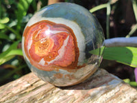 Polished Polychrome Jasper Spheres x 2 From Northwest Coast, Madagascar