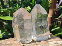 Polished Frosted Quartz Crystal Points x 4 From Madagascar