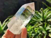 Polished Frosted Quartz Crystal Points x 4 From Madagascar
