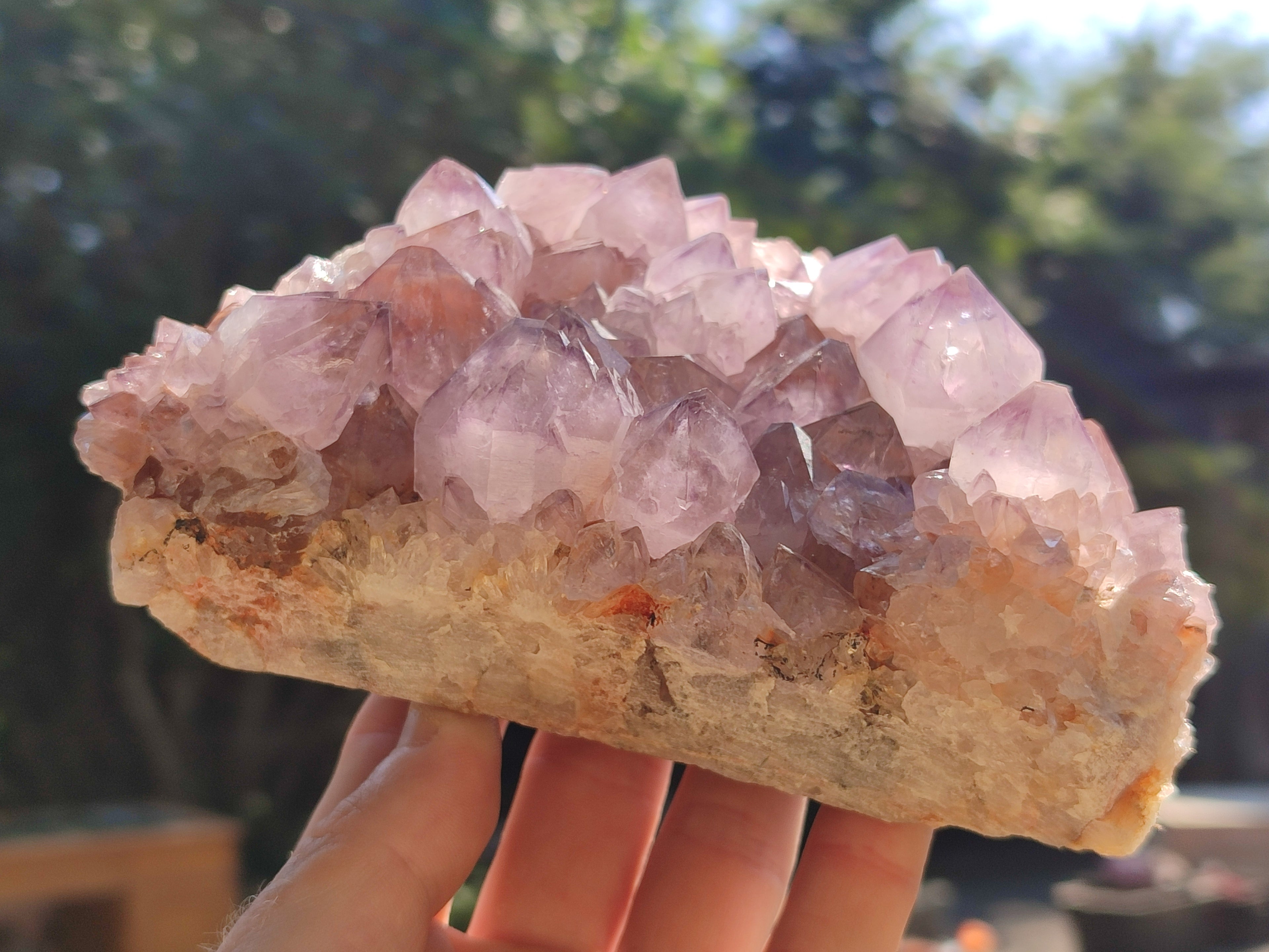 Natural Dark Purple Cactus Spirit Quartz Clusters x 3 From South Africa - Toprock Gemstones and Minerals 