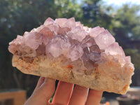 Natural Dark Purple Cactus Spirit Quartz Clusters x 3 From South Africa
