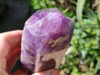 Polished Chevron Amethyst Points x 2 From Ankazobe, Madagascar