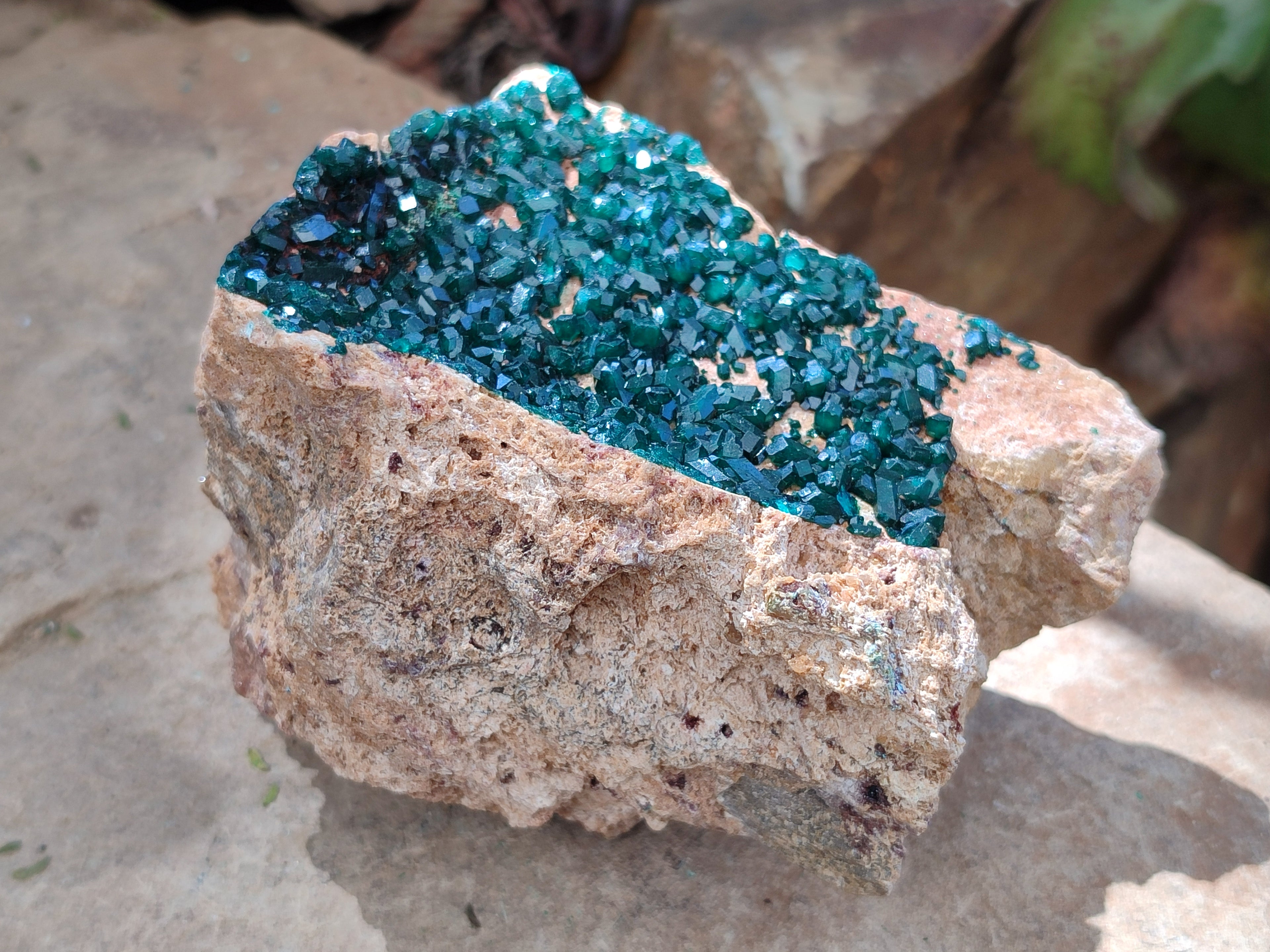 Natural Rare Dioptase Specimens x 2 From Likasi, Congo - Toprock Gemstones and Minerals 