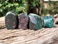Polished Ruby Corundum In Chrome Verdite Standing Free Forms x 4 From Zimbabwe - Toprock Gemstones and Minerals 