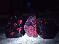 Polished Ruby Corundum In Chrome Verdite Standing Free Forms x 4 From Zimbabwe - Toprock Gemstones and Minerals 