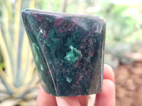 Polished Ruby Corundum In Chrome Verdite Standing Free Forms x 4 From Zimbabwe - Toprock Gemstones and Minerals 