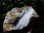 Natural Blue Lace Agate Geode Specimens x 2 From Nsanje, Malawi - Toprock Gemstones and Minerals 