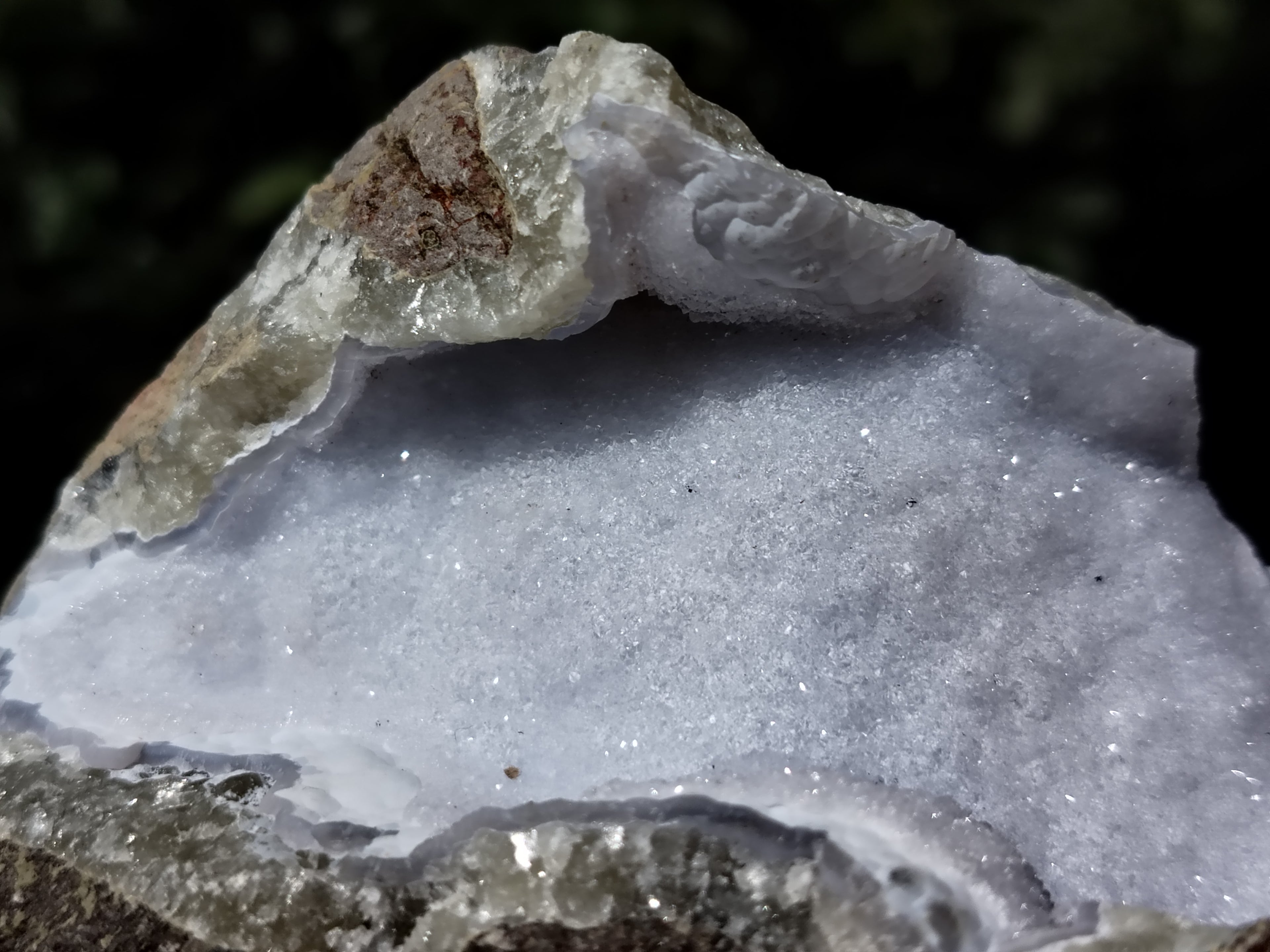 Natural Blue Lace Agate Geode Specimens x 2 From Nsanje, Malawi - Toprock Gemstones and Minerals 