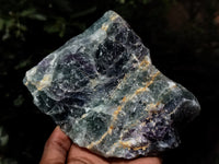 Polished On One Side Watermelon Fluorite Specimens x 2 From Uis, Namibia