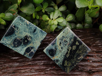 Polished Stromatolite Jasper Cubes x 4 From Madagascar