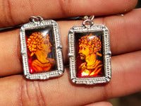 Polished Baltic Amber Earring and Pendant Sets on Sterling Silver - Sold Per Set - From Poland