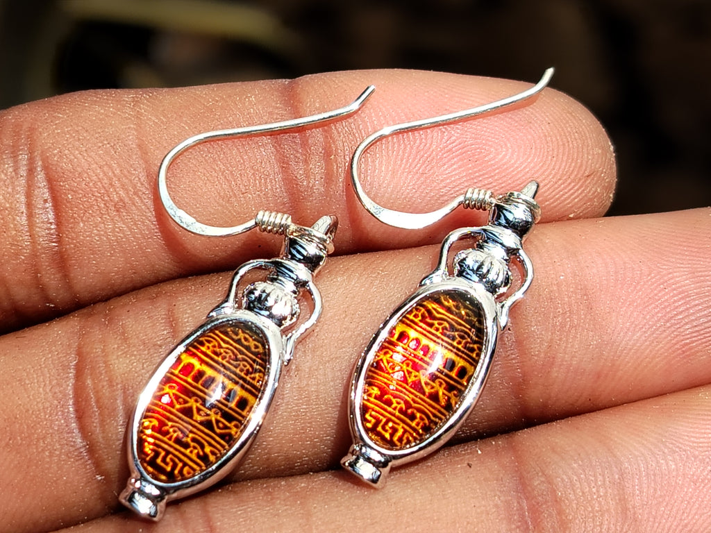 Polished Baltic Amber Earring and Pendant Sets on Sterling Silver - Sold Per Set - From Poland - Toprock Gemstones and Minerals 