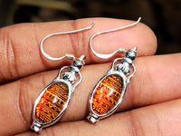 Polished Baltic Amber Earring and Pendant Sets on Sterling Silver - Sold Per Set - From Poland
