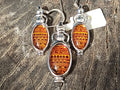 Polished Baltic Amber Earring and Pendant Sets on Sterling Silver - Sold Per Set - From Poland - Toprock Gemstones and Minerals 