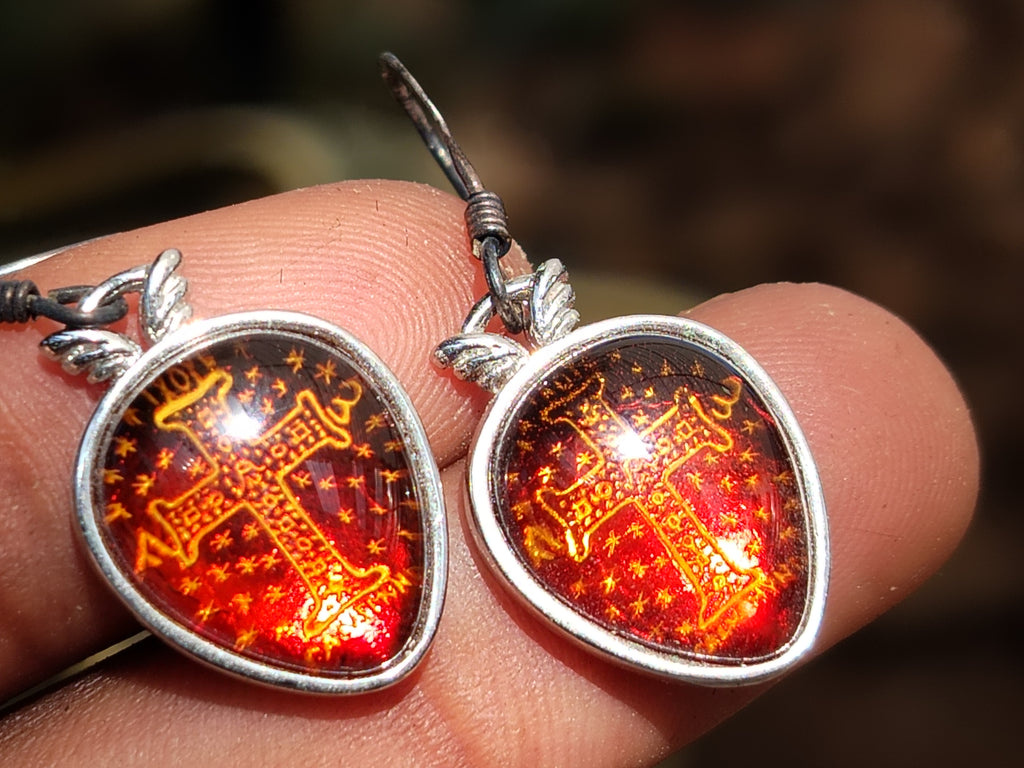 Polished Baltic Amber Earring and Pendant Sets on Sterling Silver - Sold Per Set - From Poland - Toprock Gemstones and Minerals 