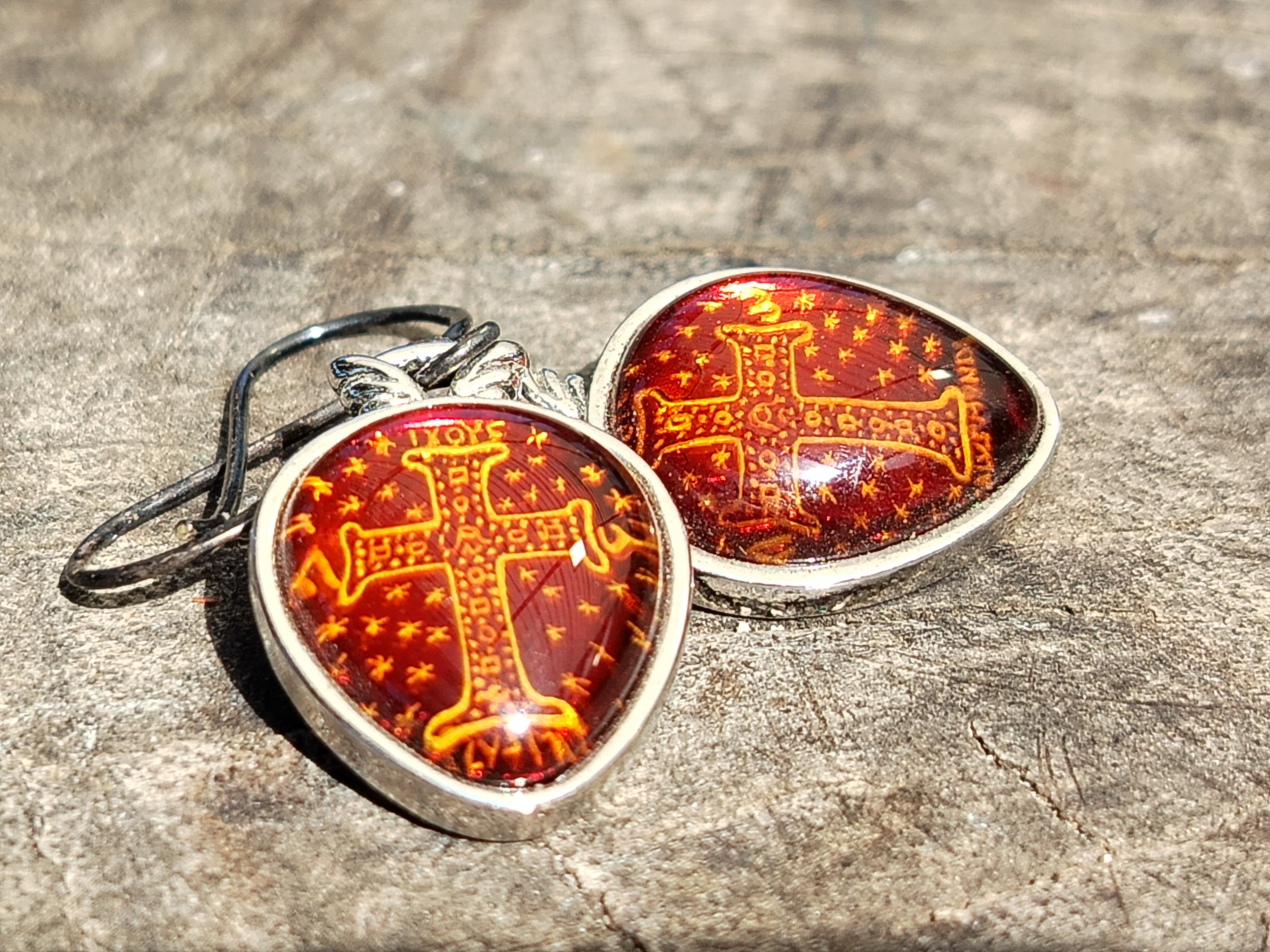 Polished Baltic Amber Earring and Pendant Sets on Sterling Silver - Sold Per Set - From Poland - Toprock Gemstones and Minerals 