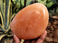 Polished Orange Twist Calcite Standing Free Forms x 3 From Madagascar