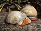 Polished On One Side Polychrome Jasper Nodules x 2 From Mahajanga, Madagascar - Toprock Gemstones and Minerals 