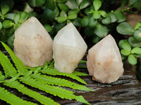 Polished White Candle Quartz Crystals x 15 From Madagascar