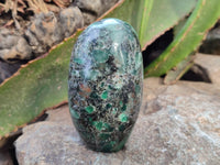 Polished Emerald Mica In Matrix with Ruby Corundum Standing Free Forms x 4 From Mutoko, Zimbabwe - Toprock Gemstones and Minerals 