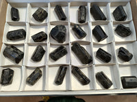 Natural Black Tourmaline Double Terminated Crystals x 24 From Zimbabwe