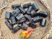 Natural Black Tourmaline Double Terminated Crystals x 24 From Zimbabwe
