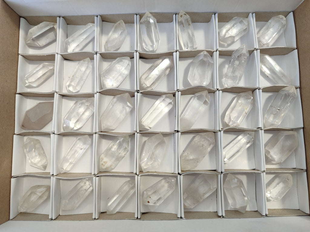 Polished Double Terminated Quartz Crystals x 35 From Madagascar - Toprock Gemstones and Minerals 