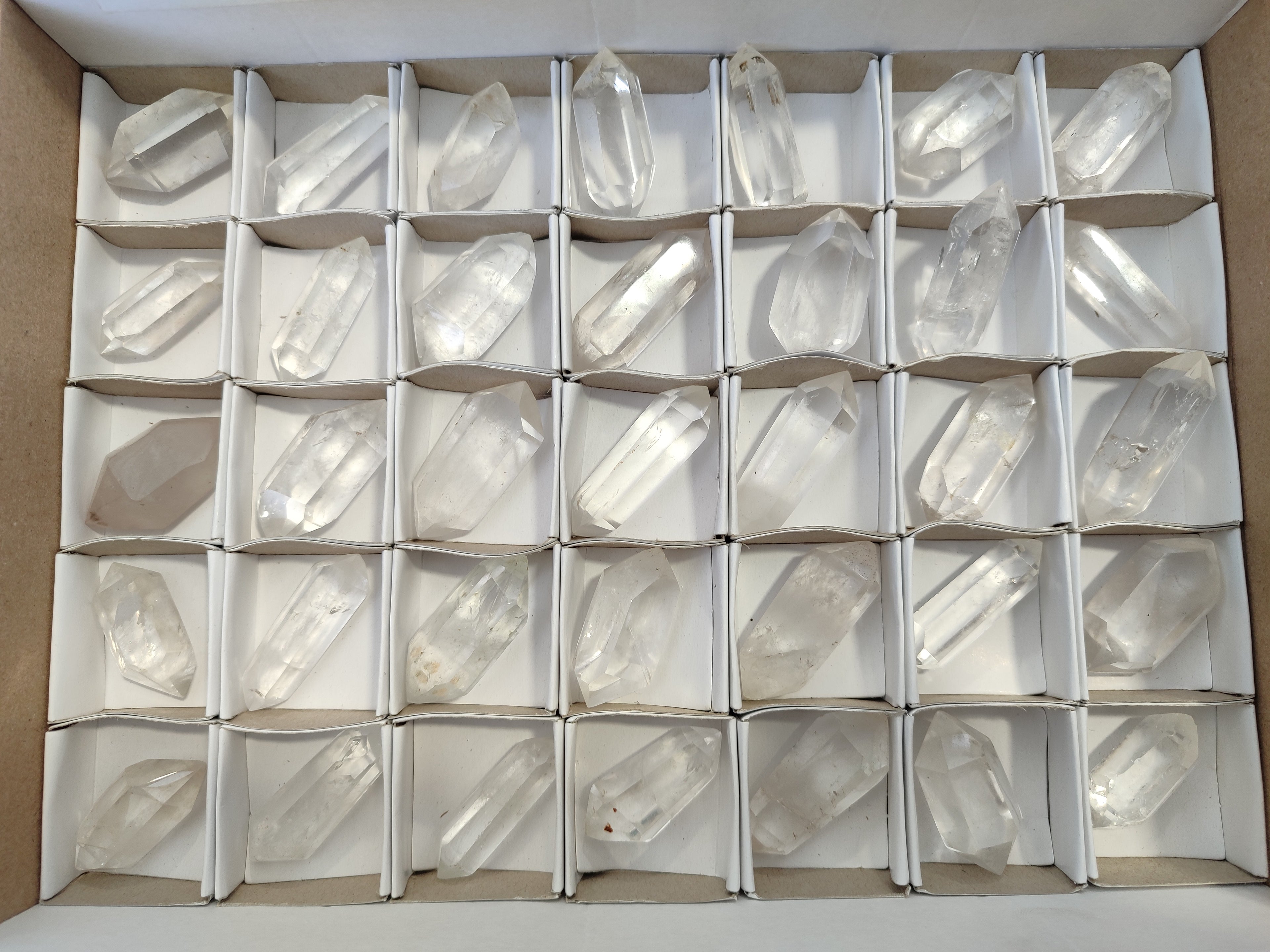 Polished Double Terminated Quartz Crystals x 35 From Madagascar - Toprock Gemstones and Minerals 