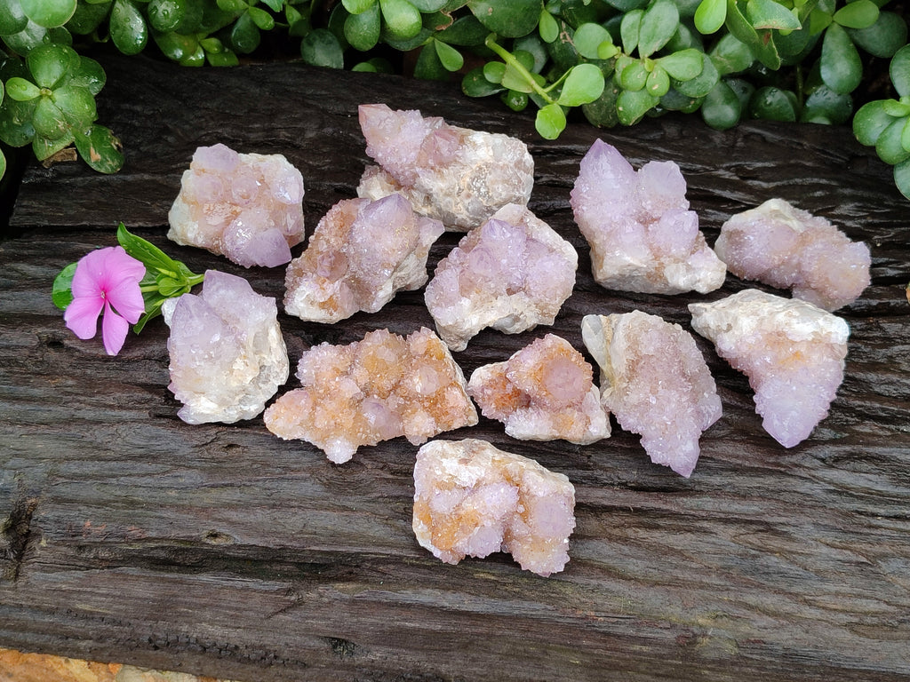 Natural Amethyst Spirit Quartz Crystals x 12 From Boekenhouthoek, South Africa - Toprock Gemstones and Minerals 