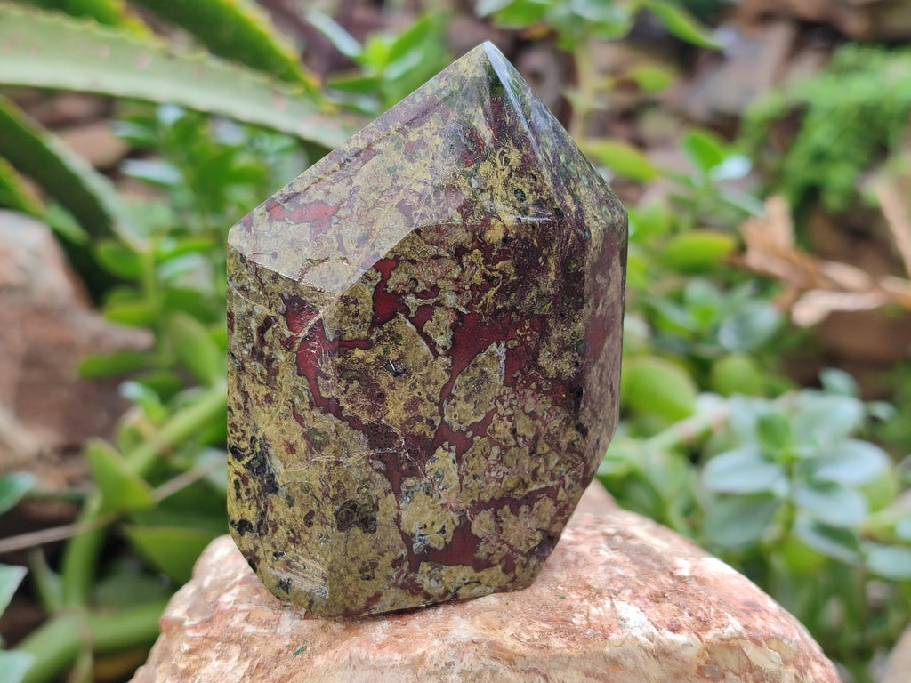 Polished Bastite Dragons Blood Stone Points x 3 From Tshipise, South Africa - Toprock Gemstones and Minerals 