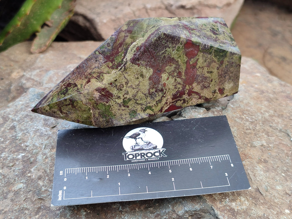 Polished Bastite Dragons Blood Stone Points x 3 From Tshipise, South Africa - Toprock Gemstones and Minerals 