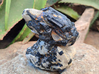 Natural Black Tourmaline On Quartz Matrix Specimens x 6 From Zimbabwe - Toprock Gemstones and Minerals 