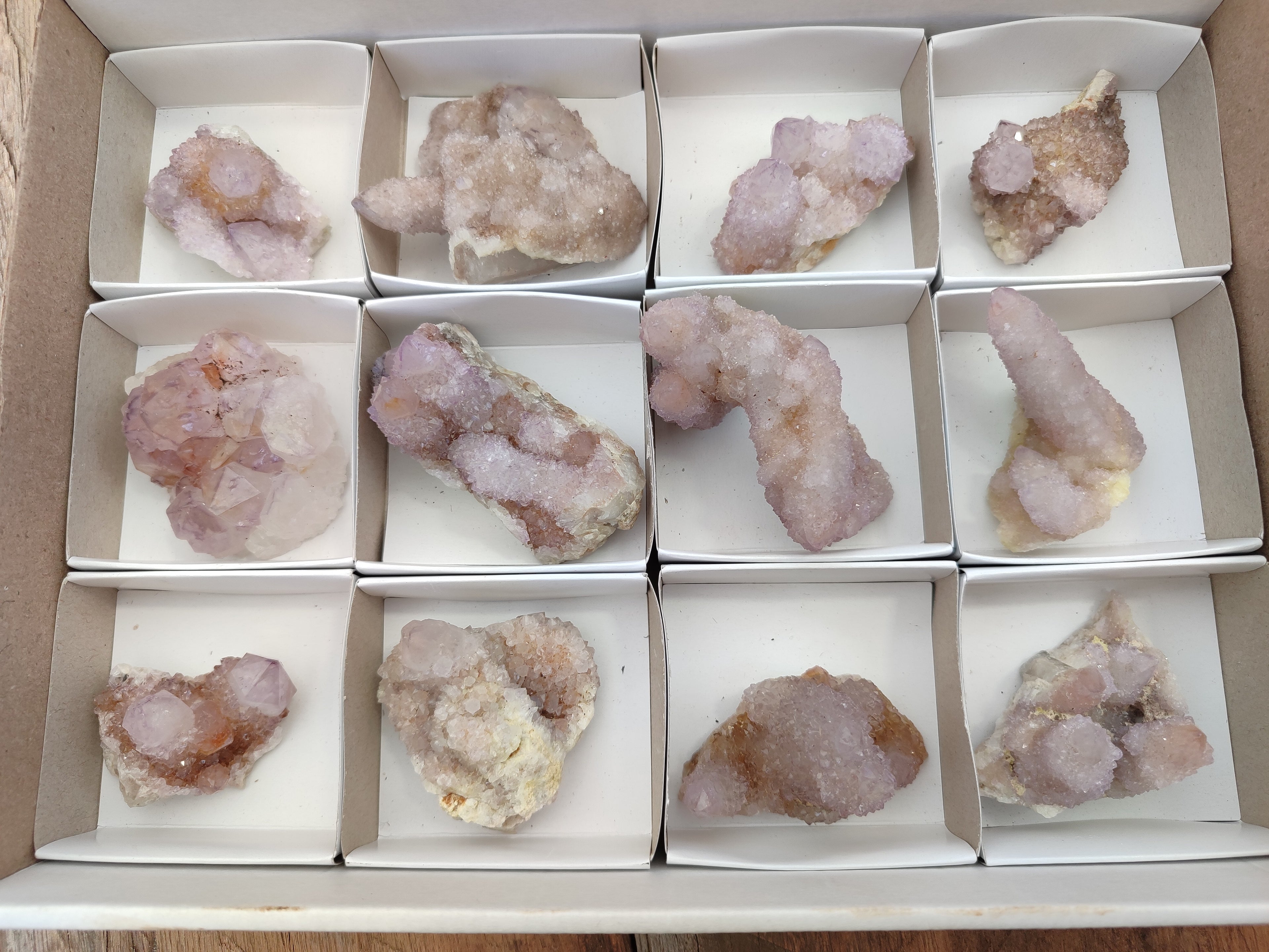 Natural Ametrine Spirit Quartz Clusters x 12 From Boekenhouthoek, South Africa - Toprock Gemstones and Minerals 