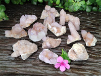 Natural Ametrine Spirit Quartz Clusters x 12 From Boekenhouthoek, South Africa