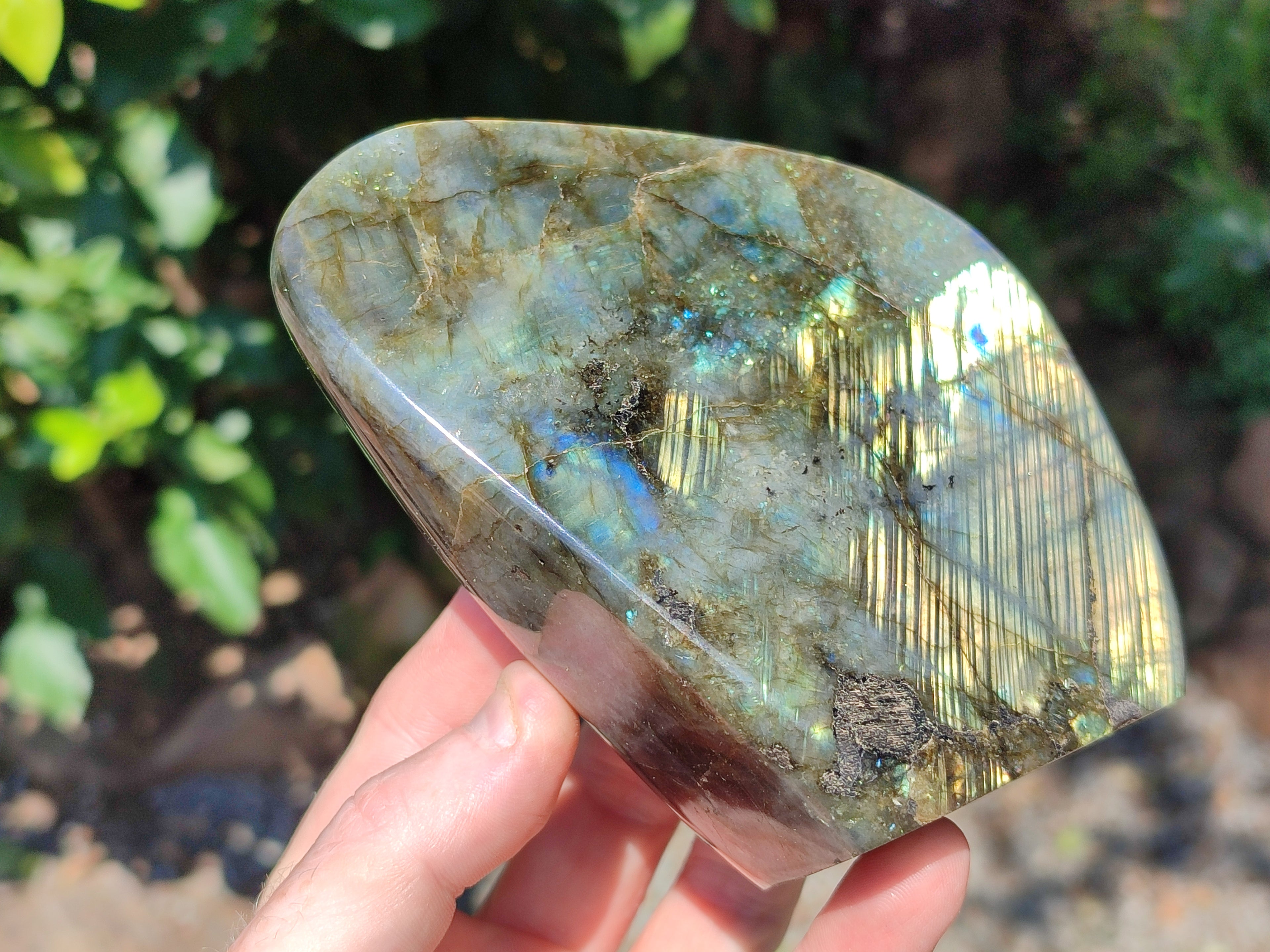 Polished Labradorite Standing Free Forms x 2 From Tulear, Madagascar - Toprock Gemstones and Minerals 