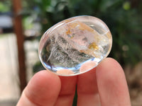 Polished Clear Quartz Crystal Palm Stones x 35 From Madagascar - Toprock Gemstones and Minerals 