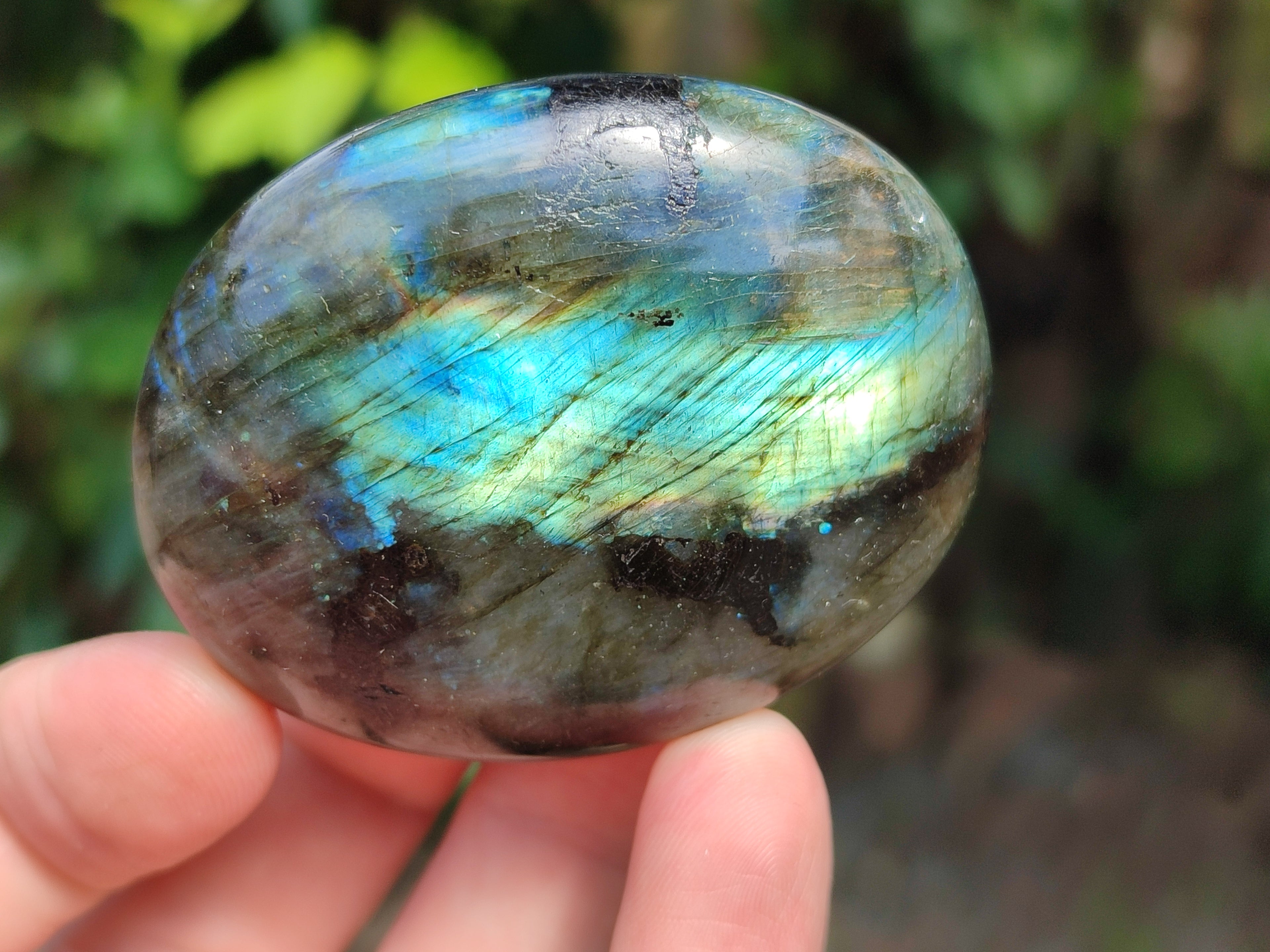 Polished Labradorite Palm Stones x 16 From Tulear, Madagascar - Toprock Gemstones and Minerals 