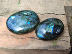 Polished Labradorite Palm Stones x 16 From Tulear, Madagascar - Toprock Gemstones and Minerals 
