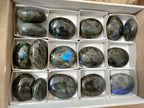 Polished Labradorite Palm Stones x 16 From Tulear, Madagascar - Toprock Gemstones and Minerals 
