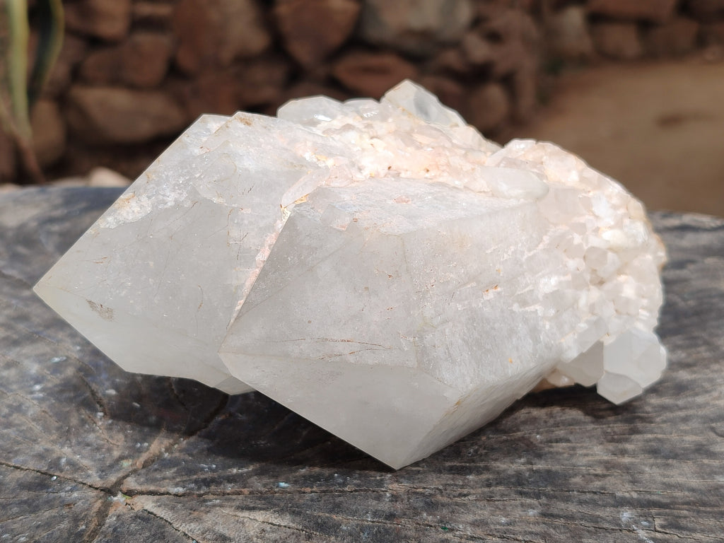 Natural Quartz Clusters x 3 From Madagascar - Toprock Gemstones and Minerals 