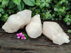 Natural Quartz Clusters x 3 From Madagascar - Toprock Gemstones and Minerals 