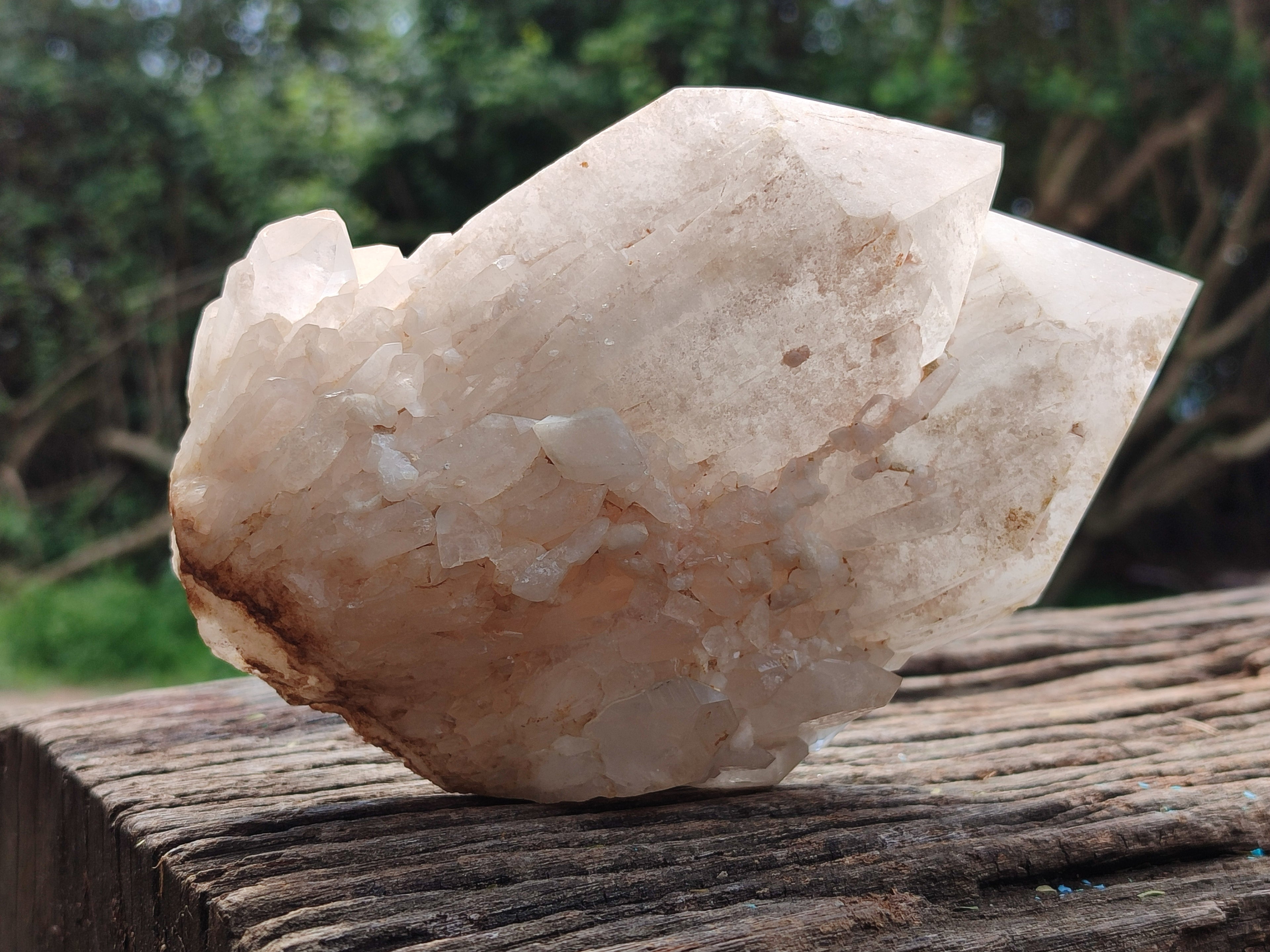 Natural Quartz Clusters x 3 From Madagascar - Toprock Gemstones and Minerals 