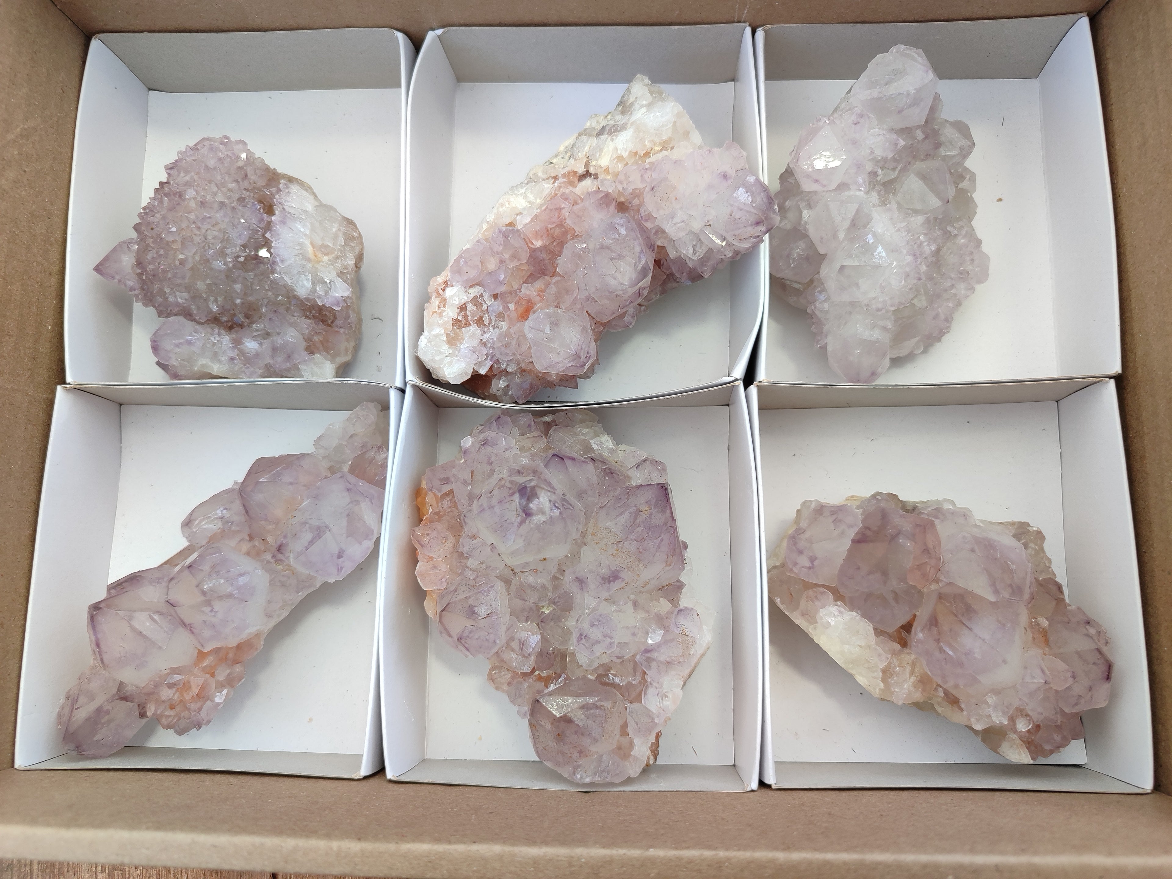 Natural Dark Amethyst Spirit Quartz Clusters x 6 From Boekenhouthoek, South Africa - Toprock Gemstones and Minerals 
