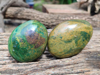 Polished Verdite Galet-Pal Stones x 24 From Zimbabwe - Toprock Gemstones and Minerals 