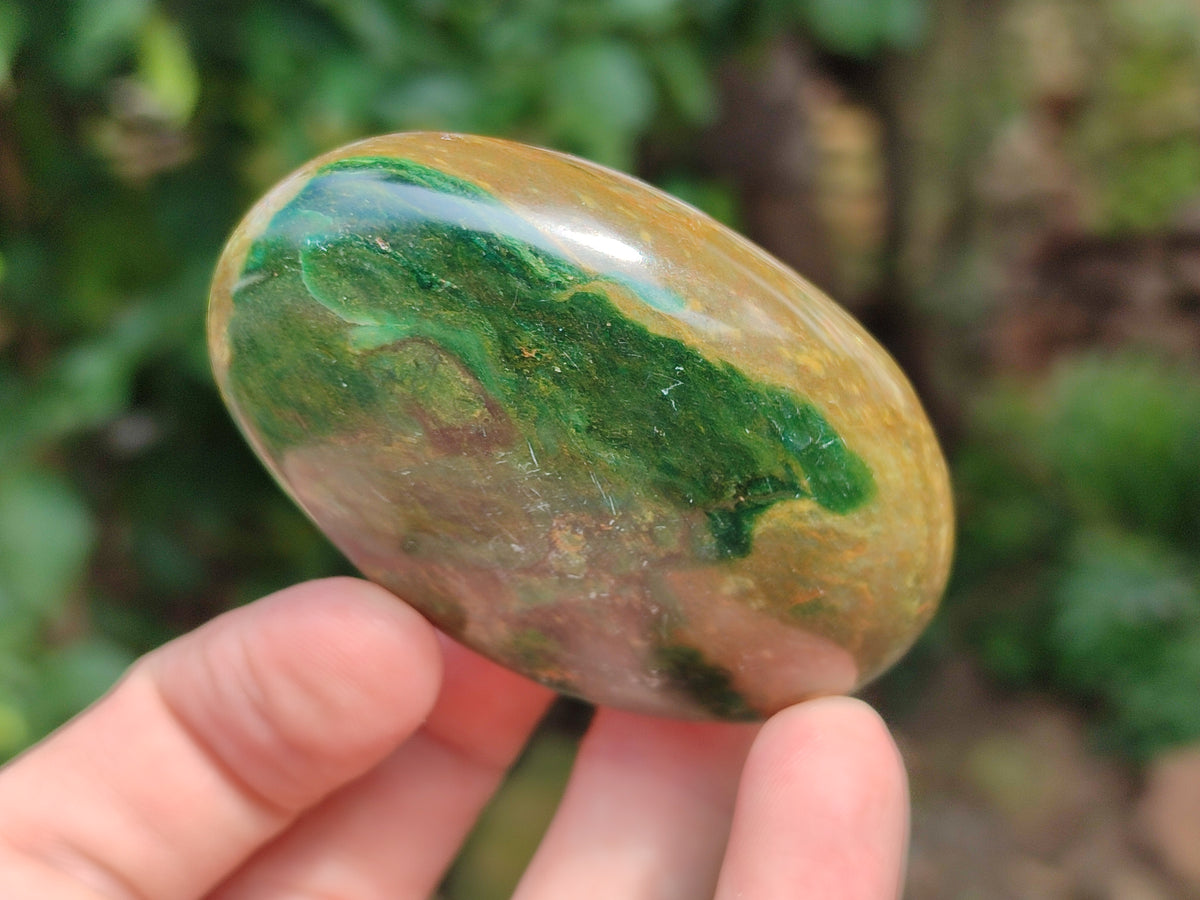 Polished Verdite Galet-Pal Stones x 24 From Zimbabwe - Toprock Gemstones and Minerals 