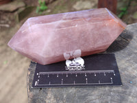 Polished Double Terminated Rose Quartz Points x 4 From Ambatondrazaka, Madagascar