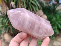 Polished Double Terminated Rose Quartz Points x 4 From Ambatondrazaka, Madagascar